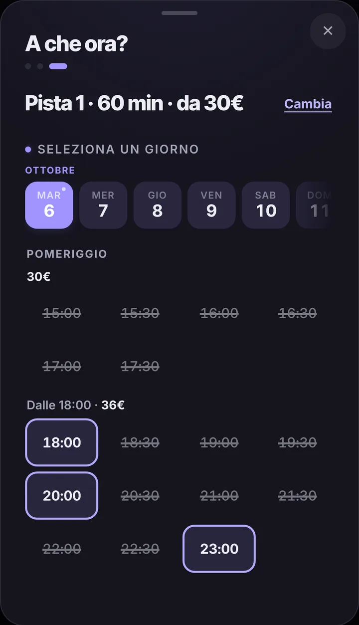 Gli orari liberi del giorno da Strike Bowling