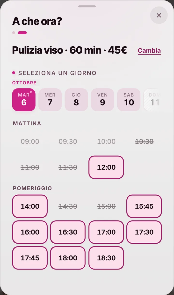 Gli orari liberi del giorno da Studio Aurora