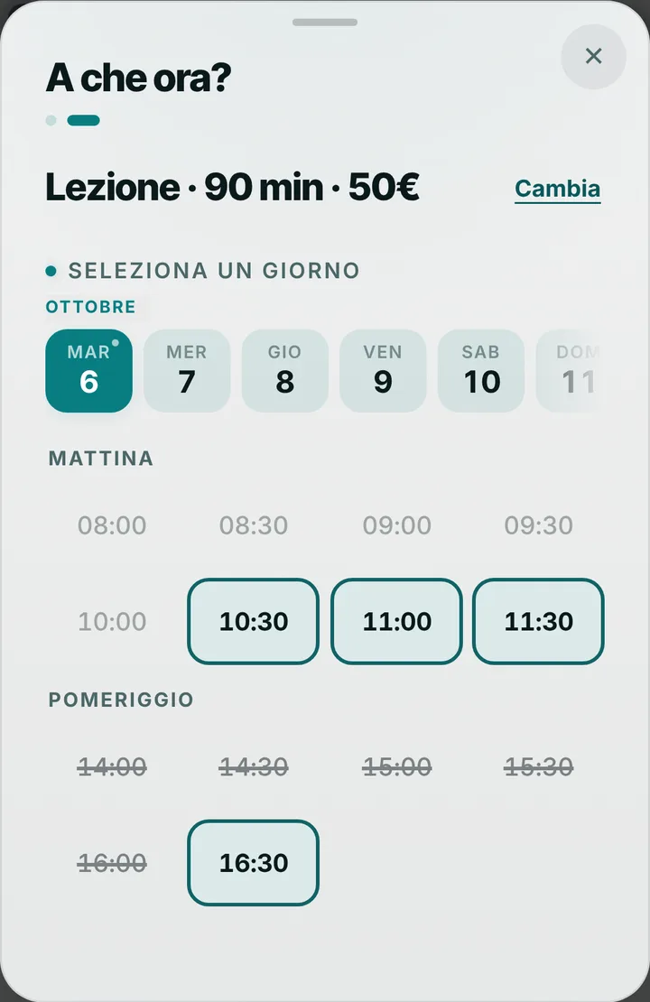 Gli orari liberi del giorno da Surf School Onda Lunga