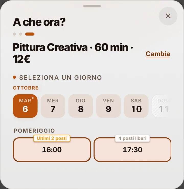 Gli orari liberi del giorno da Laboratori per Bambini Piccoli Artisti