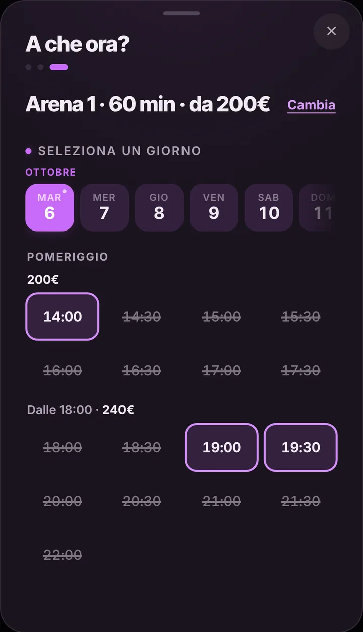 Gli orari liberi del giorno da Laser Game Arena