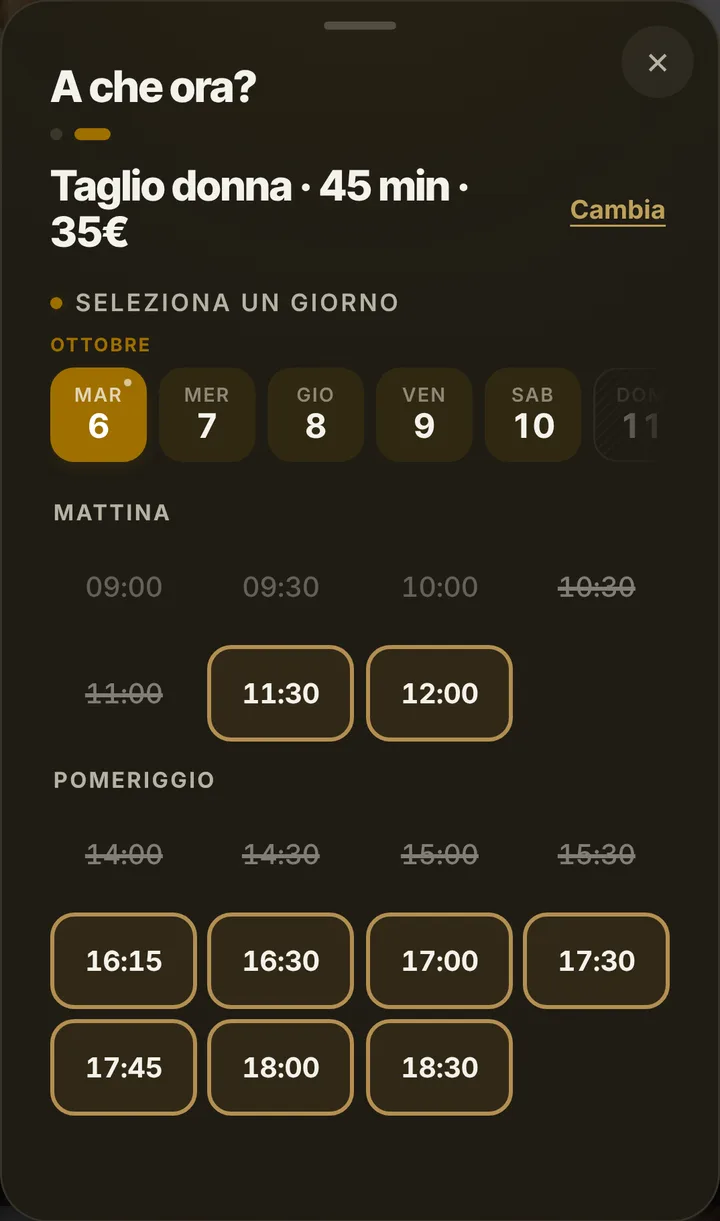 Gli orari liberi del giorno da Salone Ginevra